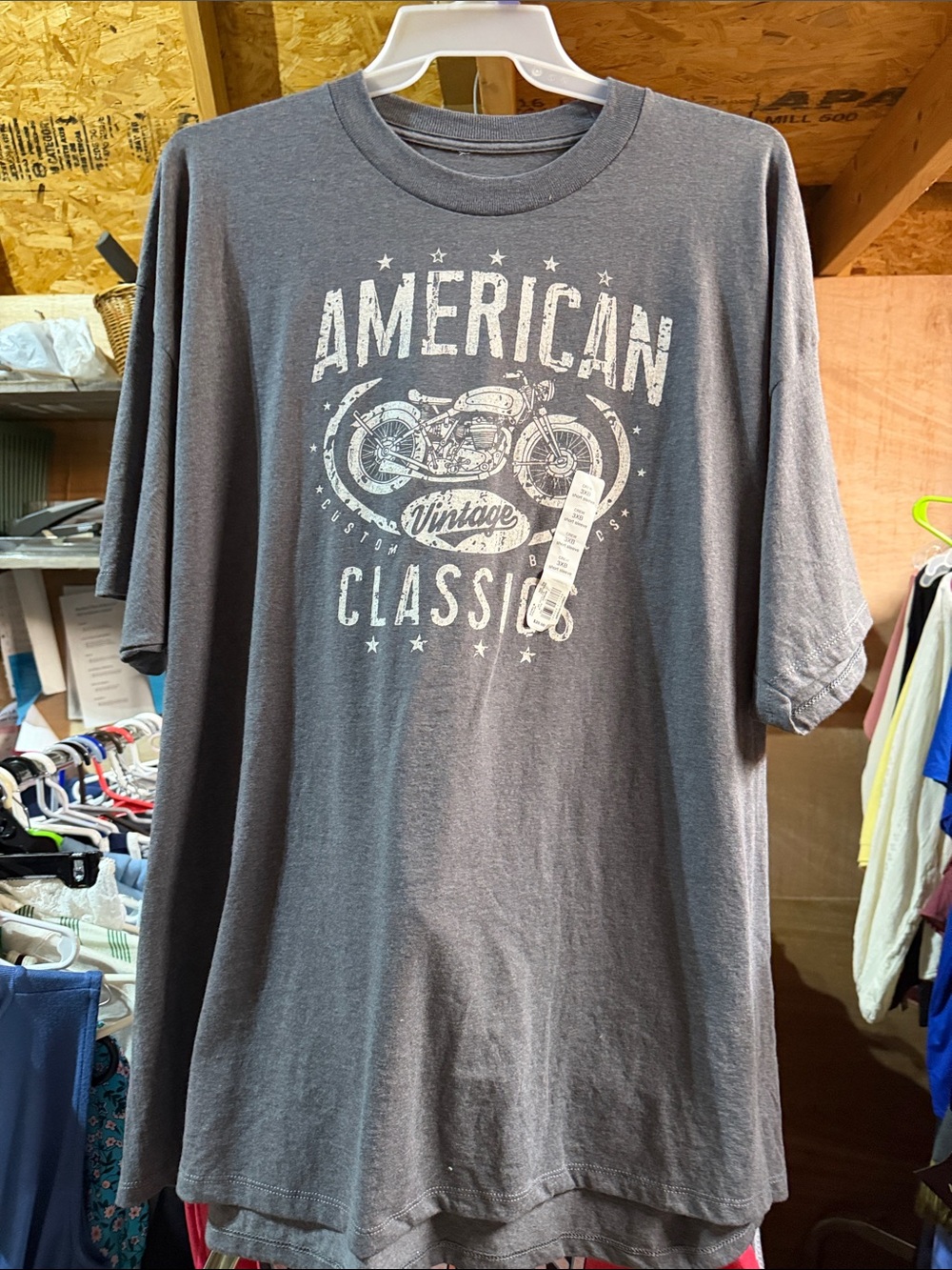 Sonoma Gray American Classics Vintage Motorcycle Graphic Tee